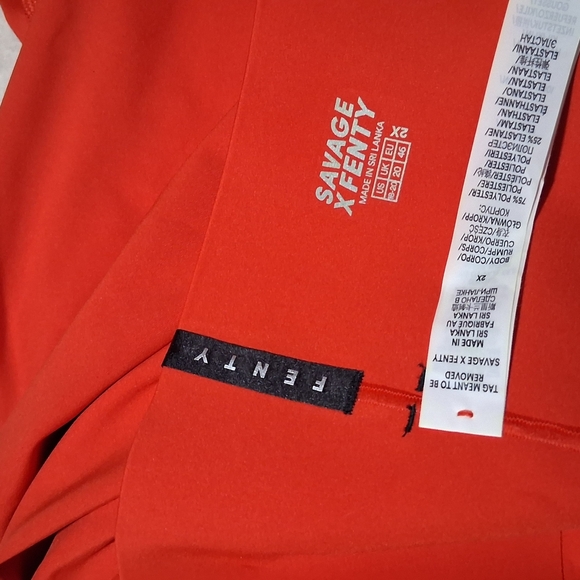 Savage X Fenty Red Straight Leg Jeans - Picture 2 of 7